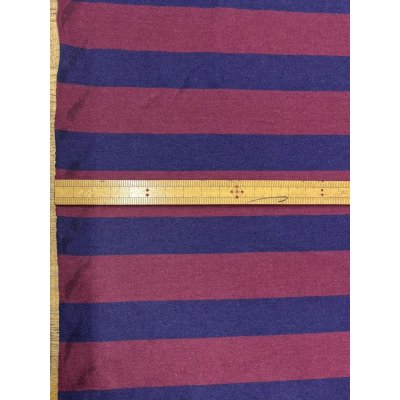 画像3: 生地：綿100％太ボーダー天竺ニット（エンジ×紺）