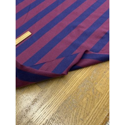 画像5: 生地：綿100％太ボーダー天竺ニット（エンジ×紺）