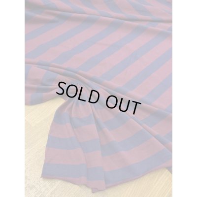 画像6: 生地：綿100％太ボーダー天竺ニット（エンジ×紺）