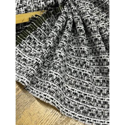 画像6: 生地：綿ポリファンシーツイード（白／黒）