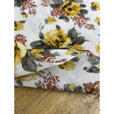 画像5: 生地：綿花柄プリント（キナリ／黄色）