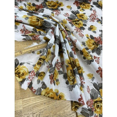 画像6: 生地：綿花柄プリント（キナリ／黄色）