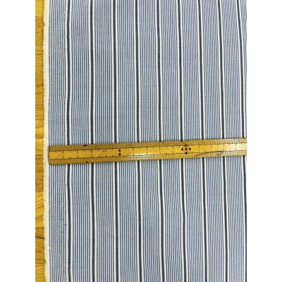 画像3: 生地：ストライプ柄プリント 中厚コットン（白／紺）