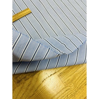 画像5: 生地：ストライプ柄プリント 中厚コットン（白／紺）
