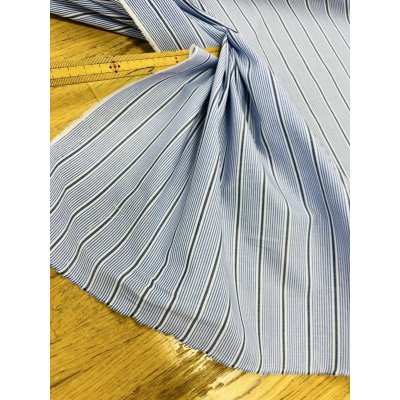 画像6: 生地：ストライプ柄プリント 中厚コットン（白／紺）