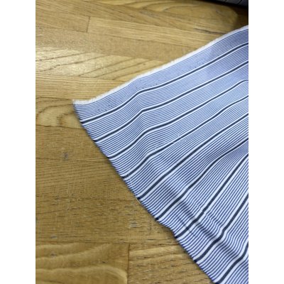 画像8: 生地：ストライプ柄プリント 中厚コットン（白／紺）