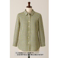 生地：綿100％チェック柄プリントコットン（黄色）