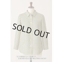 生地：綿100％チェック柄プリントコットン（黄色）