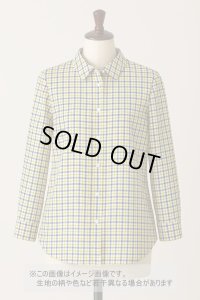 生地：綿100％チェック柄プリントコットン（黄色）