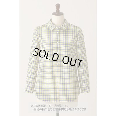 画像1: 生地：綿100％チェック柄プリントコットン（黄色）