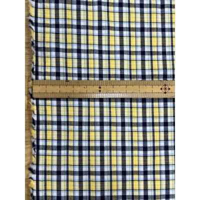 画像3: 生地：綿100％チェック柄プリントコットン（黄色）