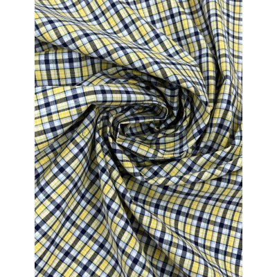 画像6: 生地：綿100％チェック柄プリントコットン（黄色）