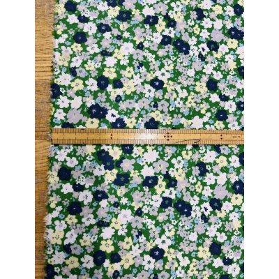 画像3: 生地:ポリエステル100%30スパンローン(グリーン・フローラル)