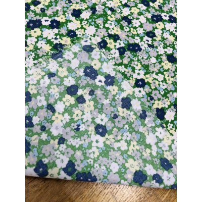 画像4: 生地:ポリエステル100%30スパンローン(グリーン・フローラル)