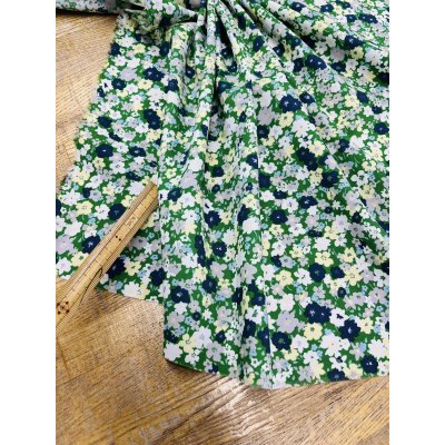 画像6: 生地:ポリエステル100%30スパンローン(グリーン・フローラル)