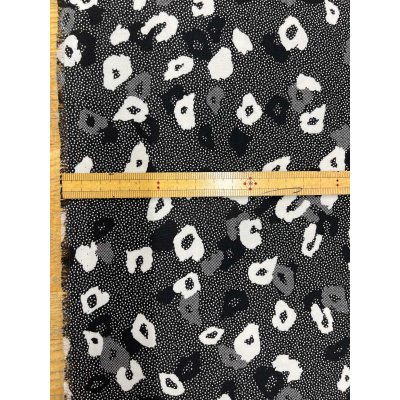 画像3: 生地：ポリエステル100％モノトーンレオパードプリント（ブラック×ホワイト）