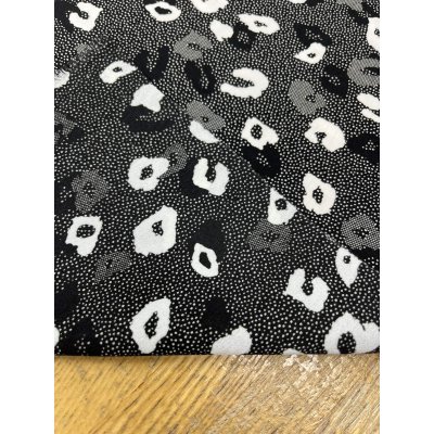 画像4: 生地：ポリエステル100％モノトーンレオパードプリント（ブラック×ホワイト）