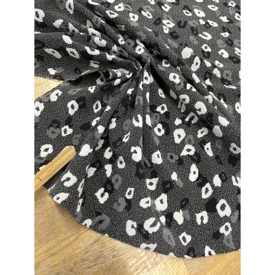 画像5: 生地：ポリエステル100％モノトーンレオパードプリント（ブラック×ホワイト）