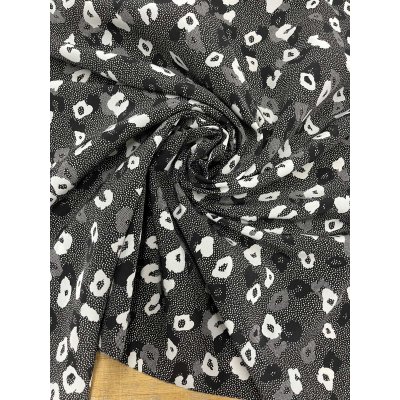 画像6: 生地：ポリエステル100％モノトーンレオパードプリント（ブラック×ホワイト）