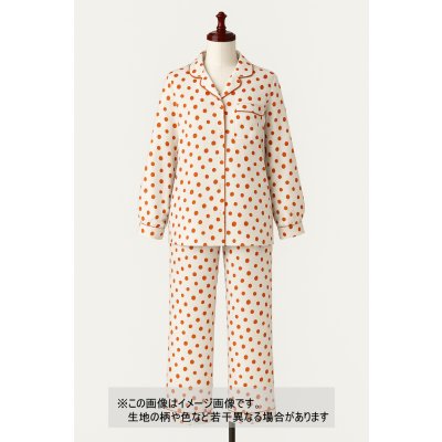 画像1: 生地：綿50％・シルク50％ 綿シルクサテンランダムドット柄（ホワイト×レッド）