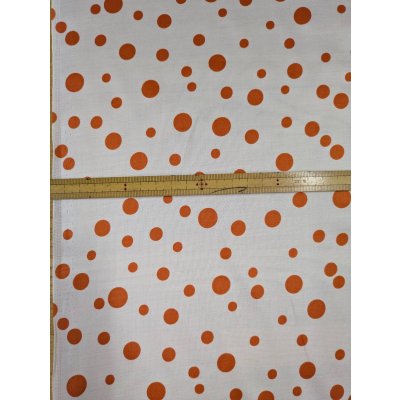 画像3: 生地：綿50％・シルク50％ 綿シルクサテンランダムドット柄（ホワイト×レッド）