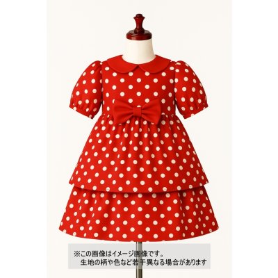 画像7: 生地：綿65％・シルク35％ 綿シルクサテンドット柄（レッド×白）