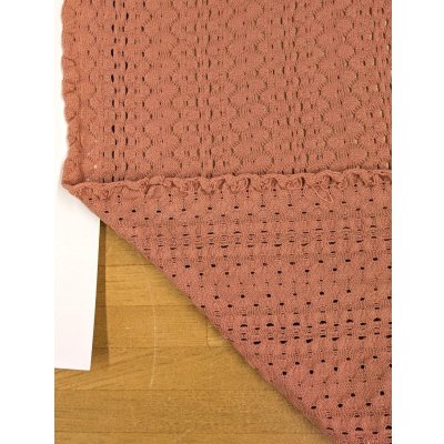 画像4: 生地：綿混クロッシェ風穴あきニット（テラコッタ）