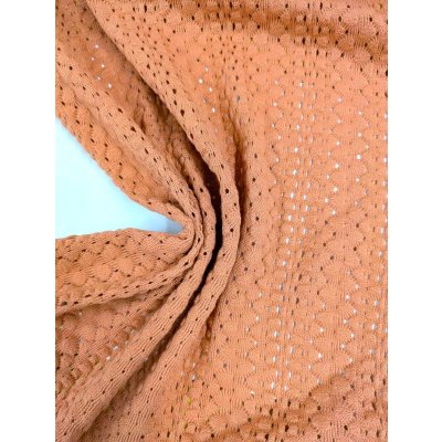 画像7: 生地：綿混クロッシェ風穴あきニット（テラコッタ）