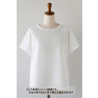 生地：綿100％ 綿サークルレース生地（ホワイト）