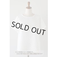 生地：綿100％ 綿サークルレース生地（ホワイト）