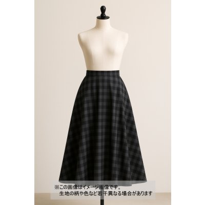 画像1: 生地：ポリエステル100％ブロックチェック柄（黒／墨黒）