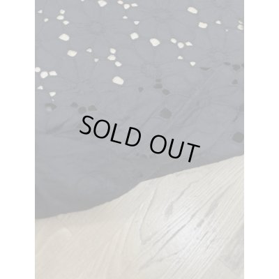 画像6: 生地：綿100％花刺繍レース生地（黒）