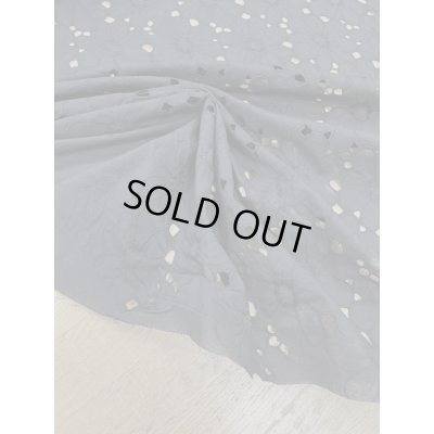 画像7: 生地：綿100％花刺繍レース生地（黒）