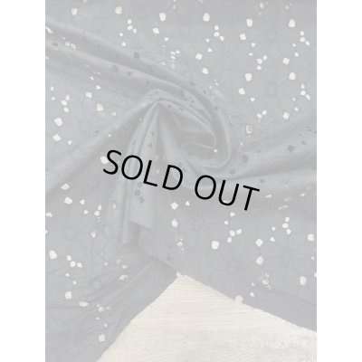 画像8: 生地：綿100％花刺繍レース生地（黒）