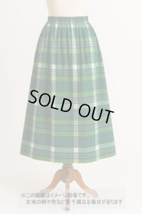 生地：綿100％タータン風チェック平織（グリーン系）