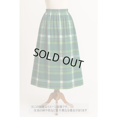 画像1: 生地：綿100％タータン風チェック平織（グリーン系）