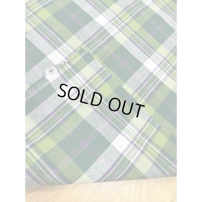 画像4: 生地：綿100％タータン風チェック平織（グリーン系）
