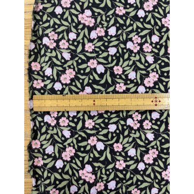 画像3: 生地：綿100％小花プリント平織（ブラック）
