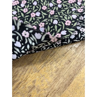 画像5: 生地：綿100％小花プリント平織（ブラック）