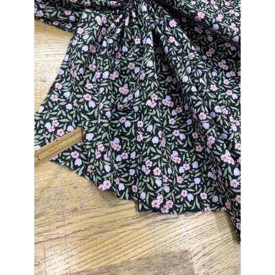 画像6: 生地：綿100％小花プリント平織（ブラック）