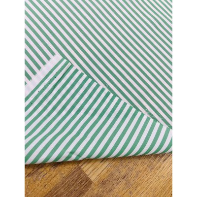 画像4: 生地：綿100％ストライププリント（白／グリーン）