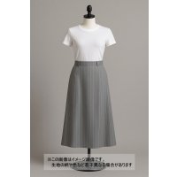生地：綿ストライプ柄（グレー／白）