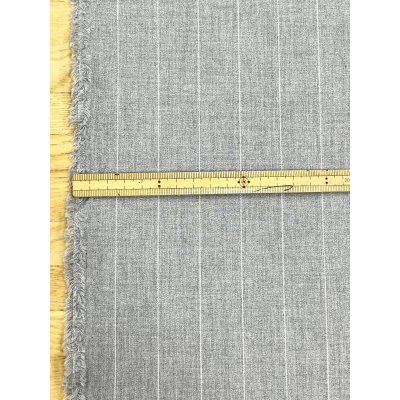 画像3: 生地：綿ストライプ柄（グレー／白）