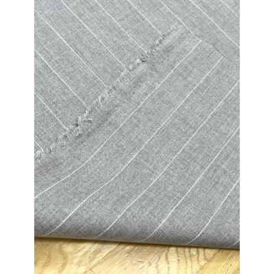 画像4: 生地：綿ストライプ柄（グレー／白）