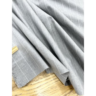 画像5: 生地：綿ストライプ柄（グレー／白）