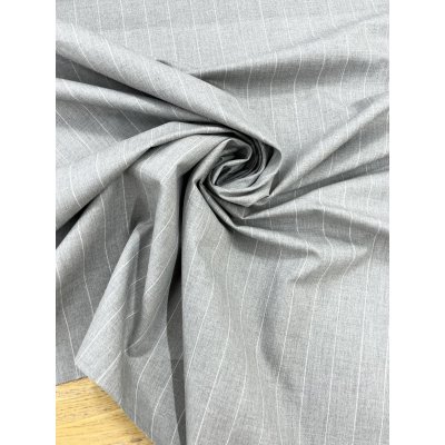 画像6: 生地：綿ストライプ柄（グレー／白）