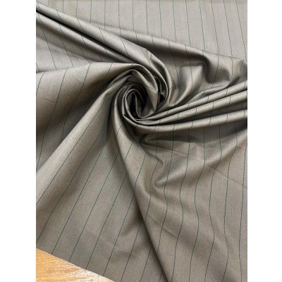 画像6: 生地：綿ストライプ柄（カーキ／グリーン）