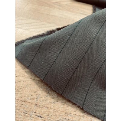 画像7: 生地：綿ストライプ柄（カーキ／グリーン）