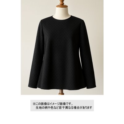 画像1: 生地：ポリエステルコットンミニハート柄ジャガード（黒）