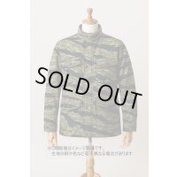 生地：コットン100％迷彩柄リップストップ（ベージュ×グリーン）
